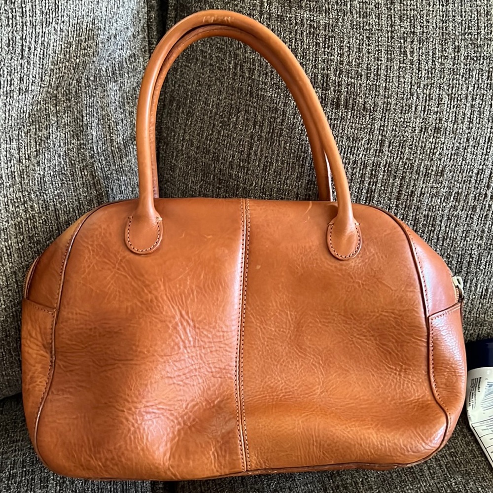 Brown Otalian Leather Pelle Studios Handbag